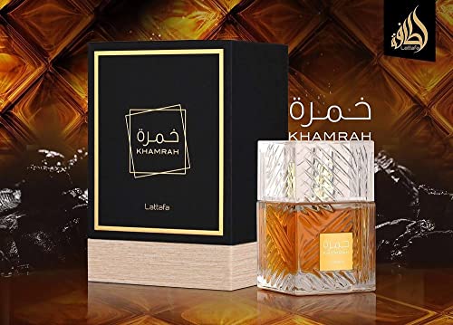 Lattafa Perfumes Khamrah for Unisex Eau de Parfum Spray, 3.4 Ounce