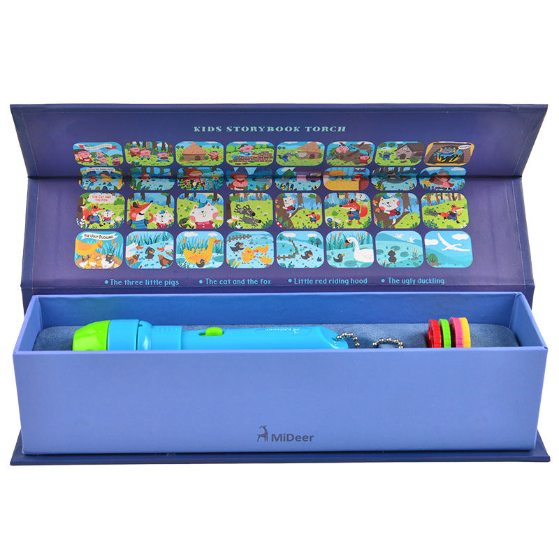 ⚠️🚨 Cartoon Storybook Cards LED Projection Flashlight Interactive Toy Kids Gift SupDropshipping