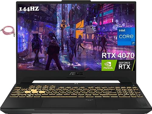 Asus TUF F15 (2023) Gaming Laptop, 15.6/in FHD 144Hz FHD IPS-Type Display, NVIDIA GeForce RTX 4070, Intel Core i7-12700H, 32GB DDR4, 1TB PCIe SSD,Wi-Fi 6, Windows 11 Home, Backlit Keyboard, Gray/OLY