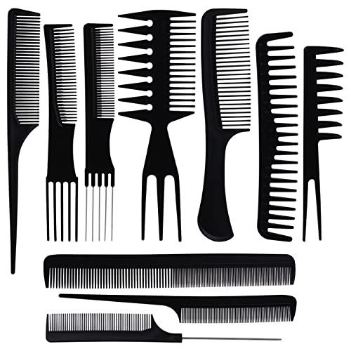 Oneleaf 10PCS Hair Stylists Professional Styling Comb Set Variety Pack Great for All Hair Types & Styles Spreadr