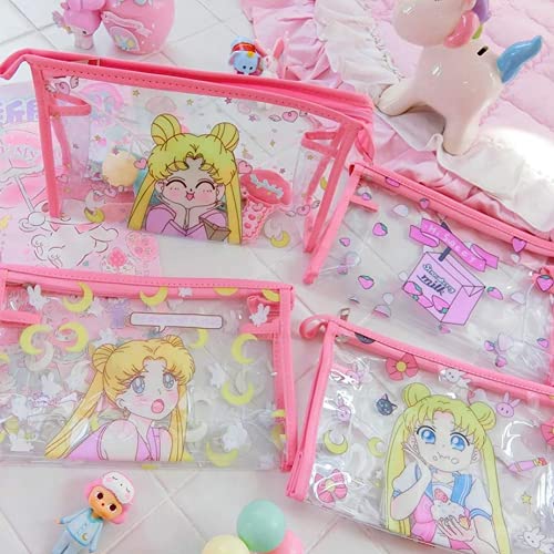 Sailor Moon Clear Makeup Bags, Kawaii Makeup Bag Organizer, Mother's Day Gift Clear Travel Bags for Toiletries Gift for Girls Women? Spreadr