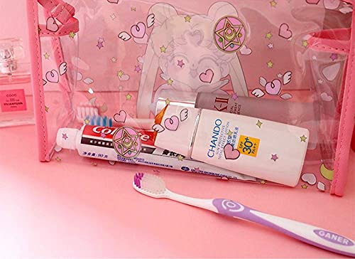 Sailor Moon Clear Makeup Bags, Kawaii Makeup Bag Organizer, Mother's Day Gift Clear Travel Bags for Toiletries Gift for Girls Women? Spreadr