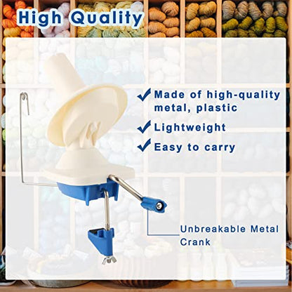 FLKQC Yarn Ball Winder | Hand-Operated Yarn Ball Winder Swift Yarn Winder