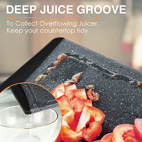 Extra Large Cutting Boards, Plastic Cutting Boards for Kitchen (Set of 3), Dark Grey