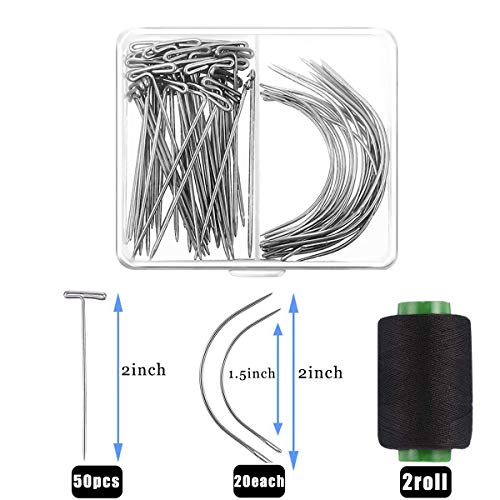 Wig Making Kit DIY Wig Tools Wig Accessories,5 Pieces Adjustable Elastic Band,Wig Making Cap Pins Needles Set,3 Pieces Dome Mesh Wig Cap,Black Thread Hair Clips Comb and Scissors Spreadr