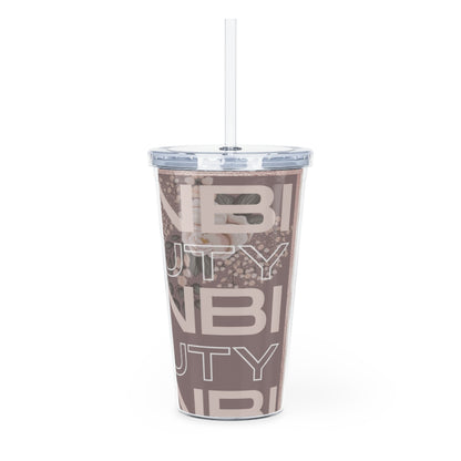 DunbiBeauty Plastic Tumbler with Straw Printify