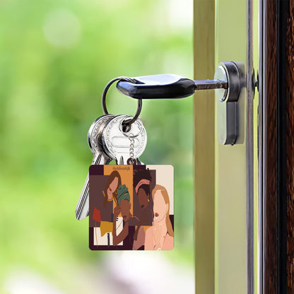 Wooden square keychain (double-sided design) | MDF - DUNBIBEAUTYLLC (6650 × 3759 px) (14) Afro Latinas, Latinas, Community, Beauty, Grace, Style, Fashion. Trendsetters (Designed by Dunbi)