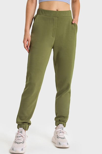 Pull-On Joggers with Side Pockets Trendsi