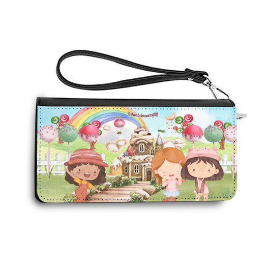 Customized Women's Purse｜PU - Watercolor, Candy, Pastel, Lollypops, Chocolate, Treats, Dessert, Girls, Friends, Rainbow, Candy Shop, Hot Air Balloon, Cake Pops, Chocolate Clouds (Designed by Dunbi)