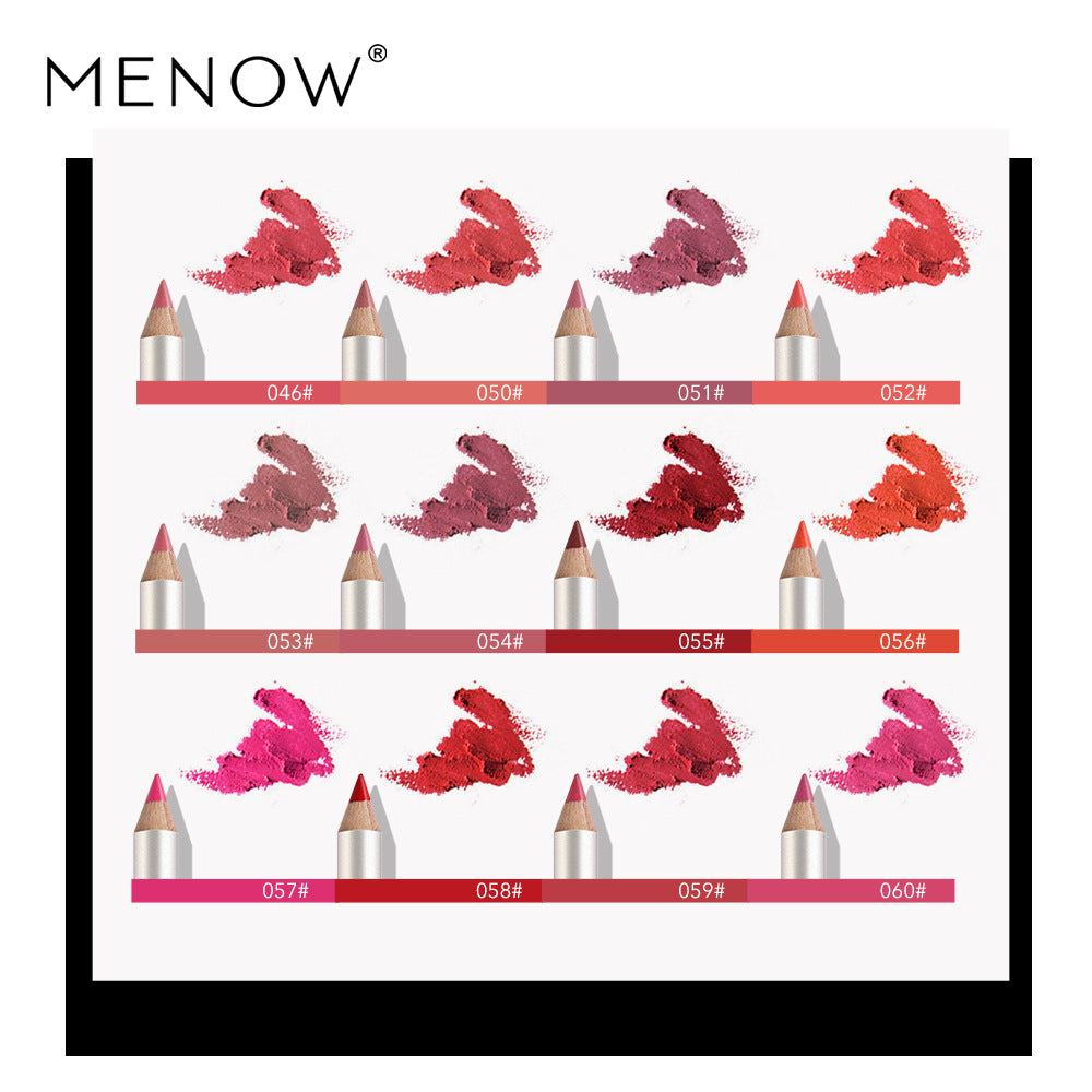 MENOW Makeup P14002 Lip Liner 12 Colors Mixed Color Waterproof Lipstick Pen Cosmetics Hypersku