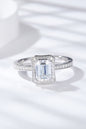 1 Carat Moissanite 925 Sterling Silver Halo Ring