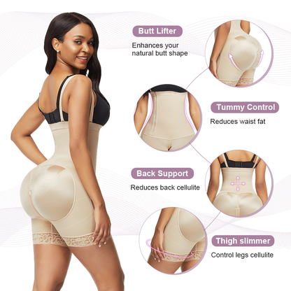 Zipper Seamless High-Waist Women's Full Body Shapewear Kiwidrop