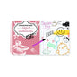 Mask Storage Box｜Plastic - Back to School, Composition Notebook Style, Doodles, Scribbles, Writing, Girl, Pink (Designed by Dunbi)