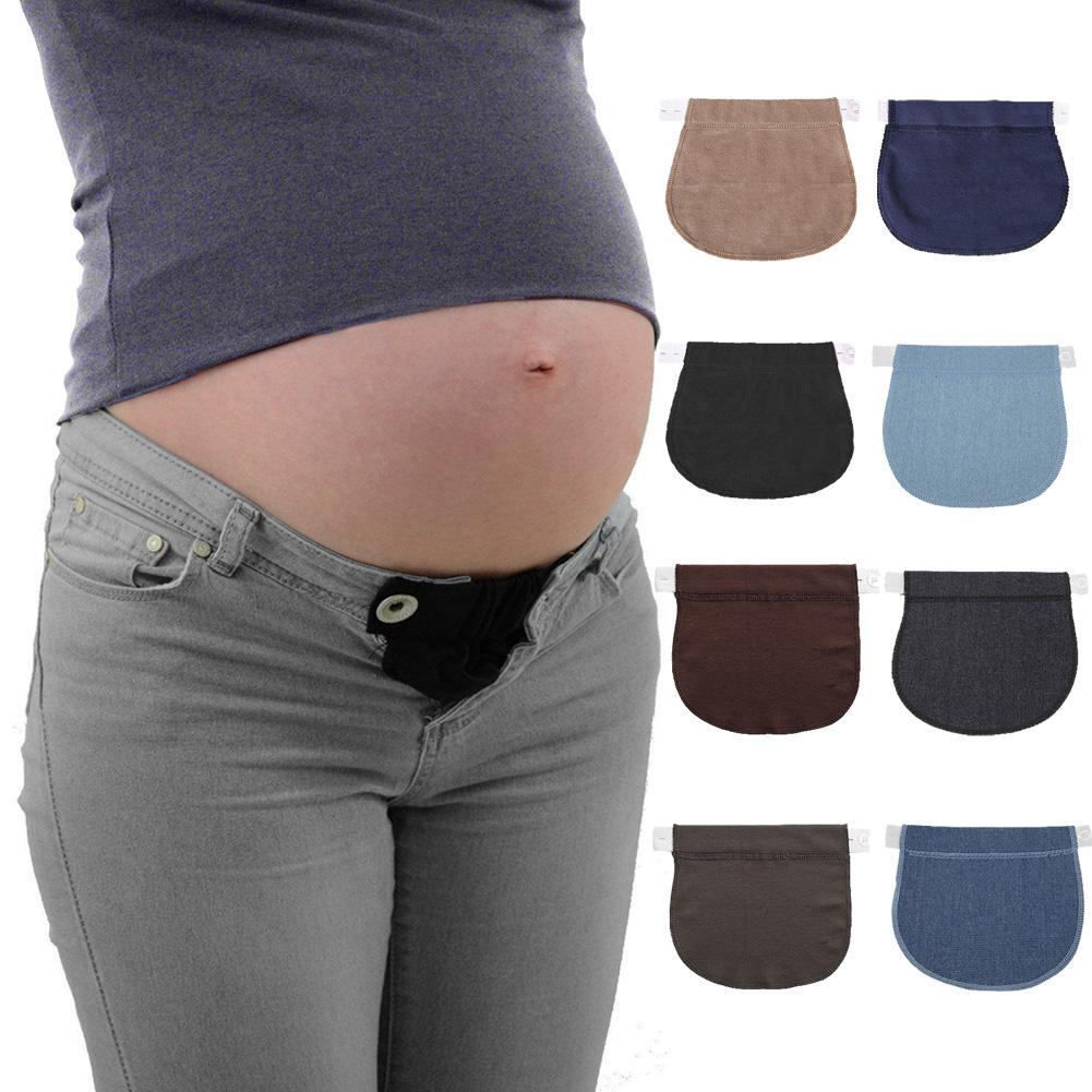 Maternity Pregnancy Waistband Belt Soft Adjustable Elastic Pants Lengthening Waist Extenders Button Mother Loose Pants Belt Larnt