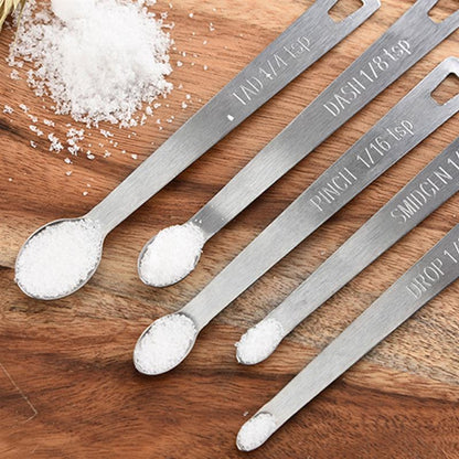 5pcs/Set Small Measuring Spoon Stainless Steel Coffee Measuring Spoons Tea Seasoning Multiple Size Measuring Spoon Kitchen Tools - DunbiBeauty, LLC