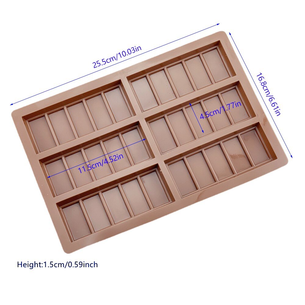 6 Cells Silicone Chocolate Mold - DunbiBeauty, LLC