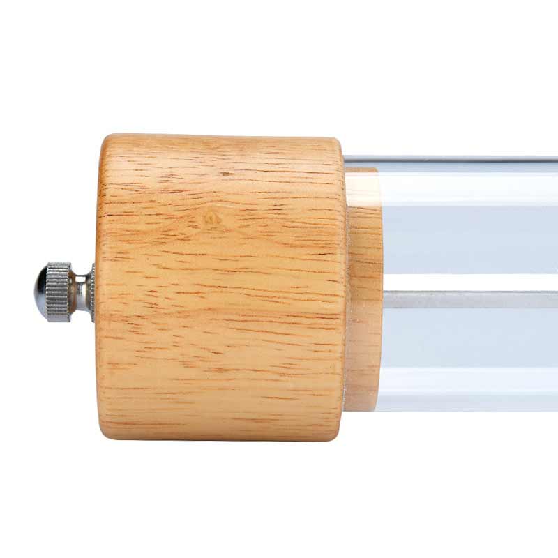 6 inch Wood Acrylic Spice Pepper Mill with Strong Adjustable Ceramic Grinder Home Kitchen Tools For Cooking - DunbiBeauty, LLC