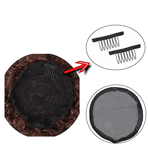 6 PCS Black Weaving Net Cap Drawstring Ponytail Net Elastic Base Used for Making Hair Bun Hair Wig Making Tools for Women(3 Pcs Square,3 Pcs Round) - DunbiBeauty, LLC