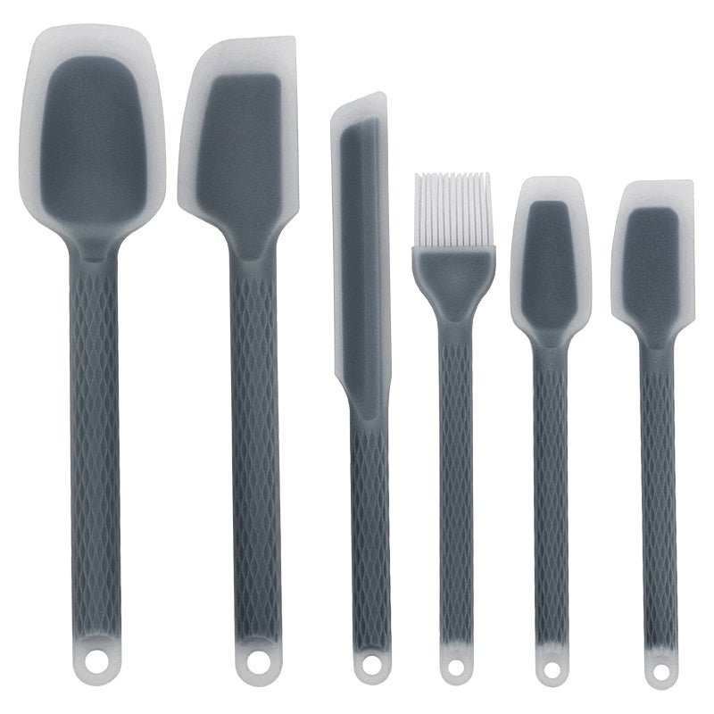 6 Pcs Kitchenware Spatula Sets Cooking Tools Scraper Spoon Brush Soft Silicone Baking Cooking Accessories Kitchen Utensils - DunbiBeauty, LLC