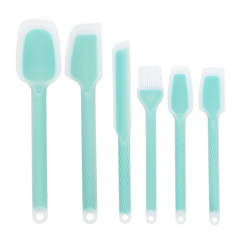 6 Pcs Kitchenware Spatula Sets Cooking Tools Scraper Spoon Brush Soft Silicone Baking Cooking Accessories Kitchen Utensils - DunbiBeauty, LLC