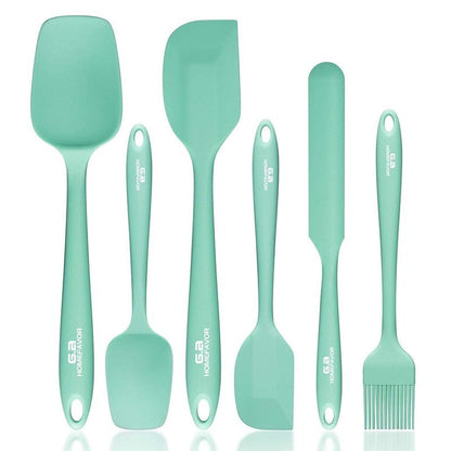 6 Pcs Kitchenware Spatula Sets Cooking Tools Scraper Spoon Brush Soft Silicone Baking Cooking Accessories Kitchen Utensils - DunbiBeauty, LLC