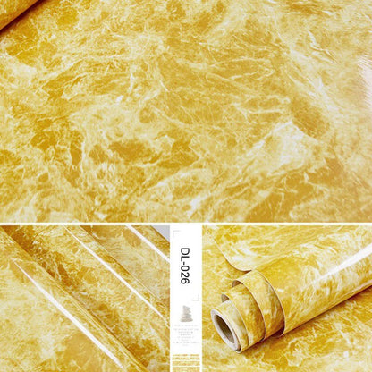 60CM Self-Adhesive Marble PVC Wall Stickers Kitchen Oil Waterproof Renovation Film Cabinet Stove Window Sill Tabletop Wallpaper - DunbiBeauty, LLC