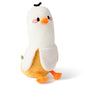 PEACH CAT Banana Duck Plush Toy Cute Plushie Hugging Plush Pillow Duck Stuffed Animal for Girls and Boys White 12"