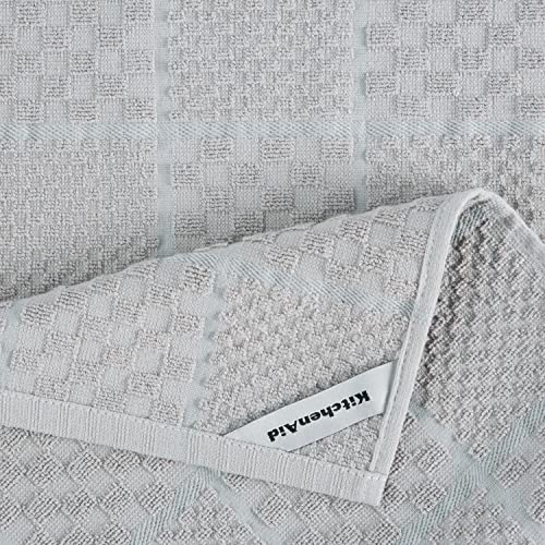 KitchenAid Onion Quilt KT OM PH Kitchen Towel, Oven Mitt & Potholder Set, Matte Grey