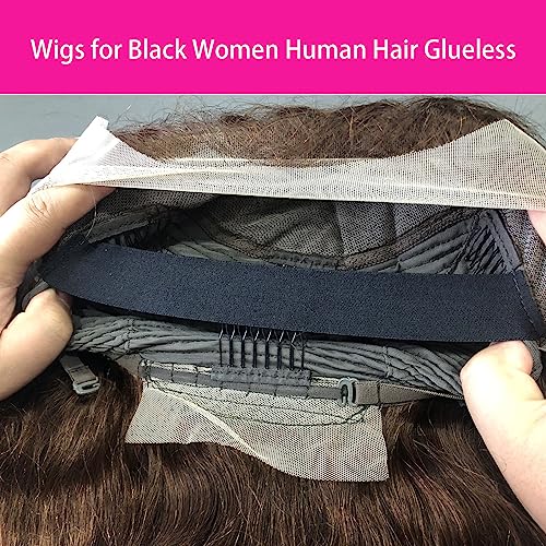 Yunmeng Chocolate Brown Lace Front Wigs Human Hair 13x4 Auburn Brown wig Human Hair Brown Body Wave Lace Front Wigs Human Hair HD Glueless Wigs Human Hair Pre Plucked for Black Women 180% Density