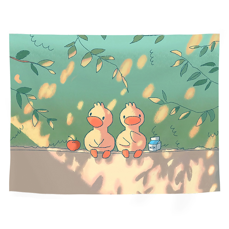 Duck Print Pattern Tapestry Kiwidrop