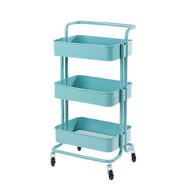 Movable wheeled kitchen storage rack trolley living room storage floor-to-floor beauty salon trolley supplies storage rack Larnt