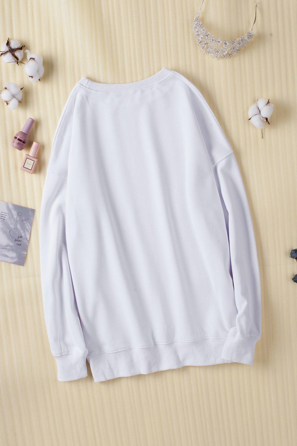 Oversized Solid Drop Shoulder Sweatshirt Kiwidrop