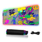 Multi-Interface Lighted Mouse Pad｜Rubber - Graffiti, Paint, Art, Spray Painting, Don't Give Up, Inspirational, Motivational (Designed by Dunbi)