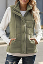 Quilted Mock Neck Vest Kiwidrop