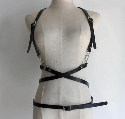 PU Leather Crisscross Suspenders nihaodropshipping