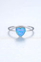 Opal Heart 925 Sterling Silver Ring