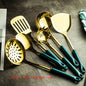 6/7PC Cookware Kitchenware Set Nordic Style Luxury Stainless Steel Ceramic Handle Cooking Utensils kitchen Tools Accessories - DunbiBeauty, LLC