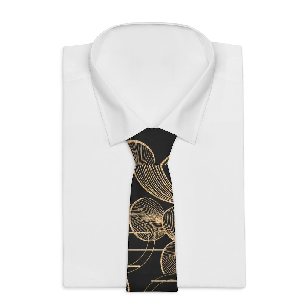 Men's Black Throwback Necktie Printify