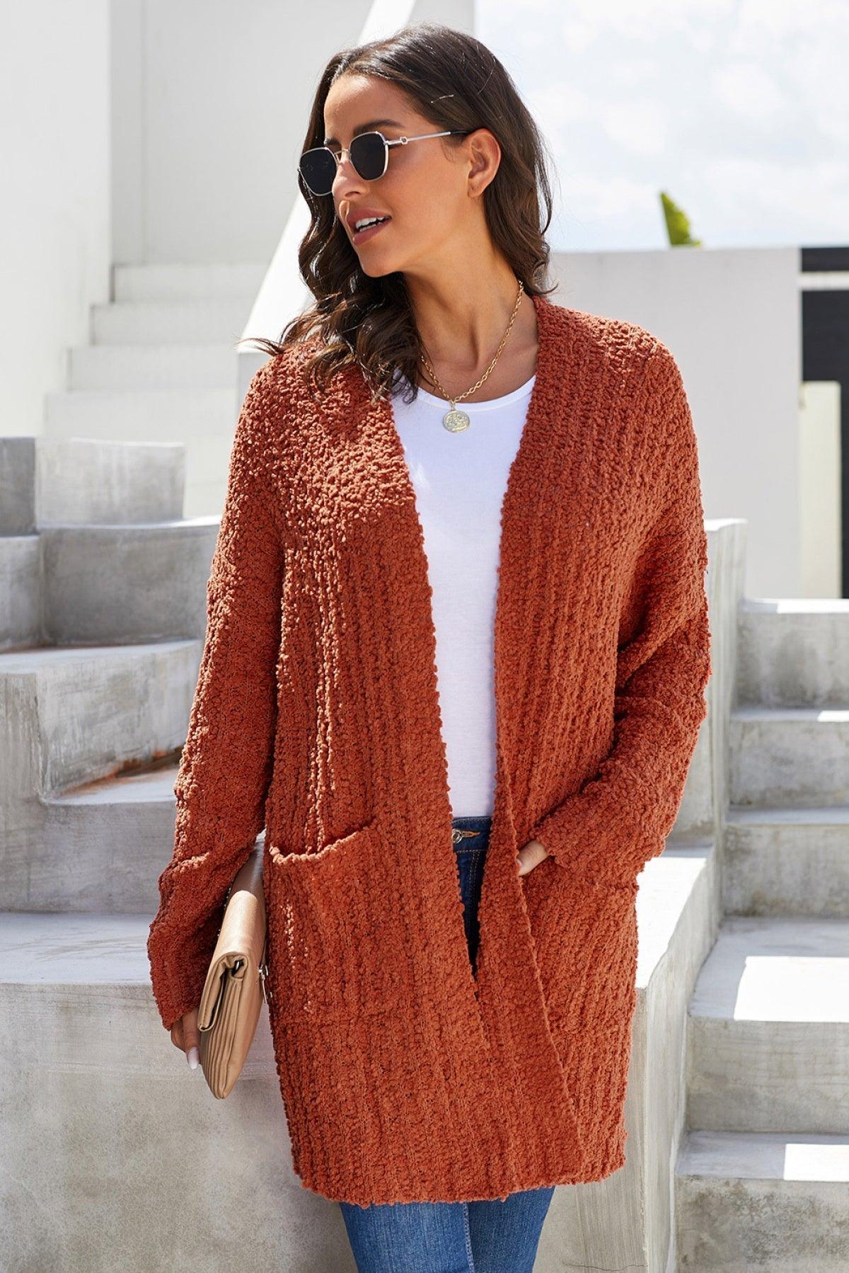 Pebble Beach Textured Cardigan Kiwidrop