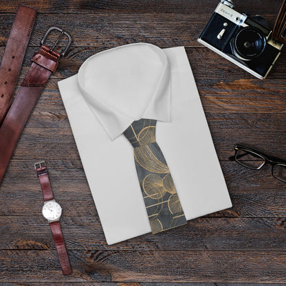 Men's Gray Throwback Necktie Printify