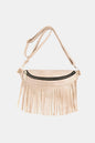 Fringed PU Leather Sling Bag