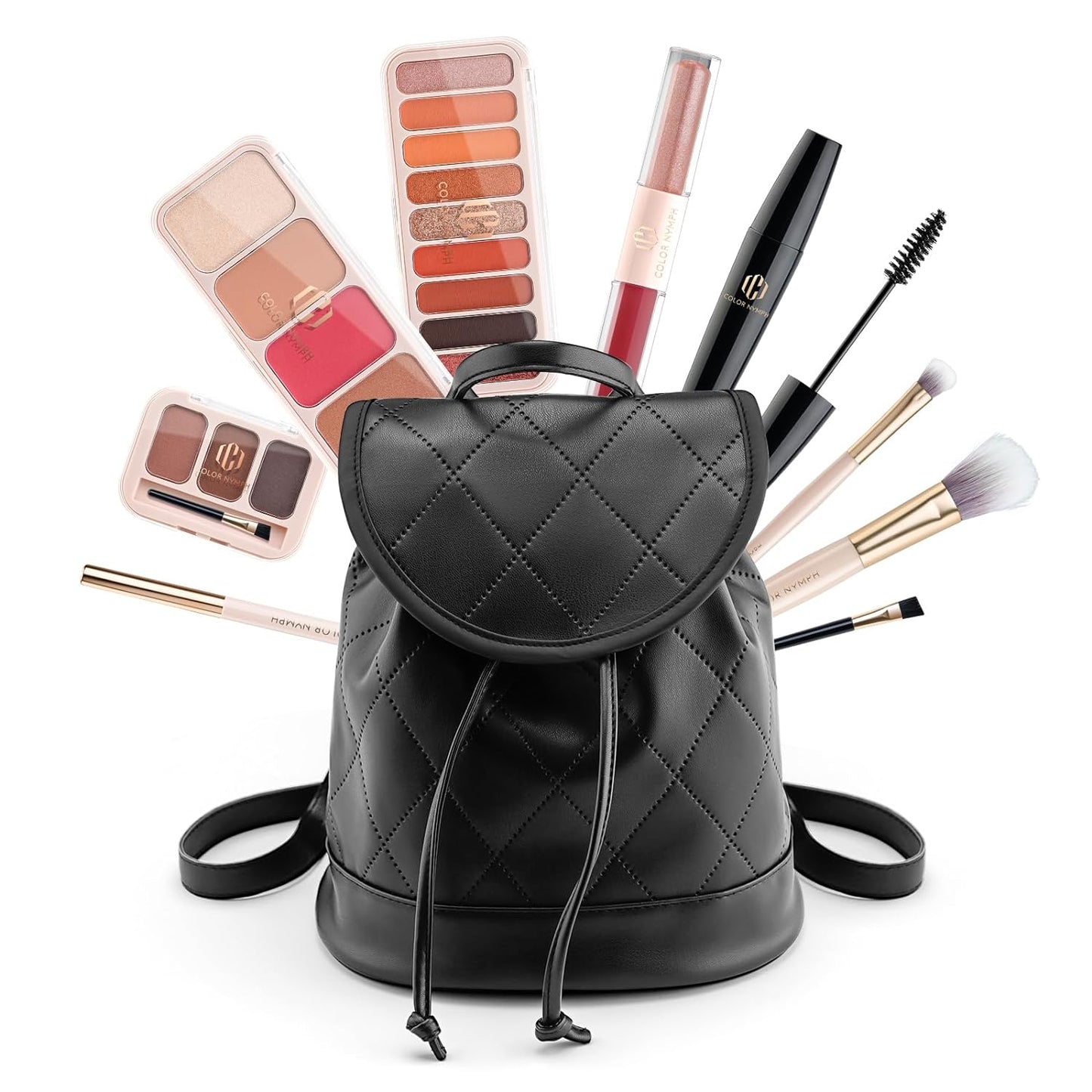 Color Nymph Makeup Kit for Women, Makeup Gift Set All In One Travel Backpack for Girls With Eyeshadow,Mascara, Lipgloss, Highlighter, Blush, Eyeliner pencil (Bag B)