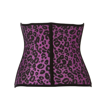 Women's Leopard Print 3-Hook Latex Waist Trainer Kiwidrop