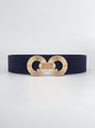 Geometric Buckle Elastic Wide Belt