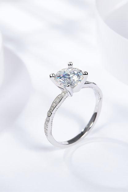 1.5 Carat Moissanite Side Stone Ring