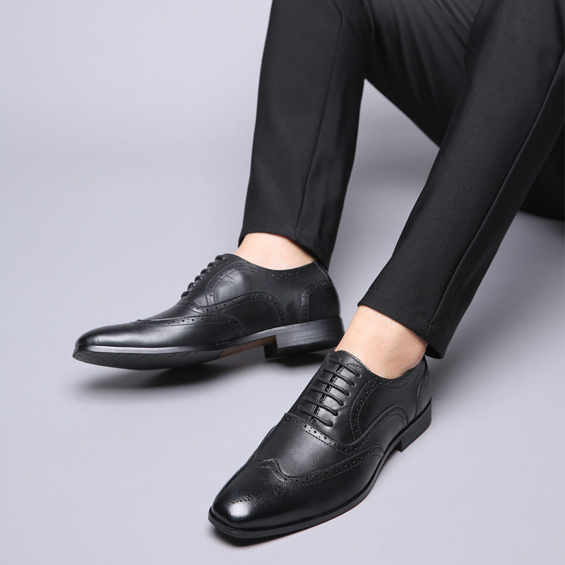 Men's business suits pointed shoes