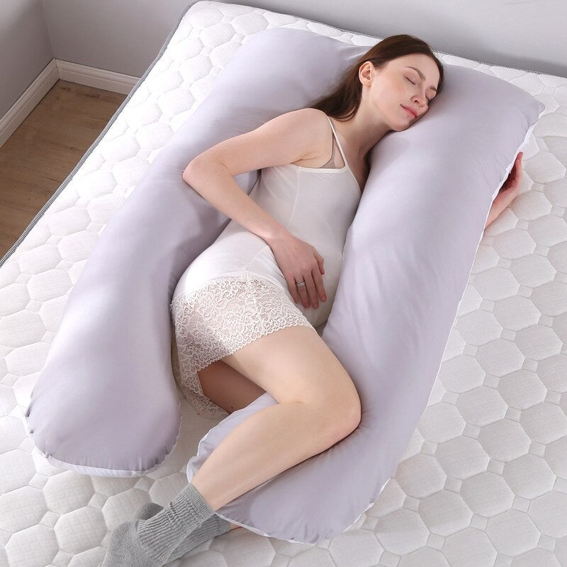 Maternity Pregnant Women Sleeping Support Pillow Cotton Pillowcase U Shape Pillows Pregnancy Side Sleeper Bedding Larnt