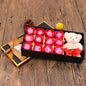 Valentine's Day Gift Box Soap Flower Tanabata Festival Creative Gift Eternal Flower 12 Bear Rose Soap Flower