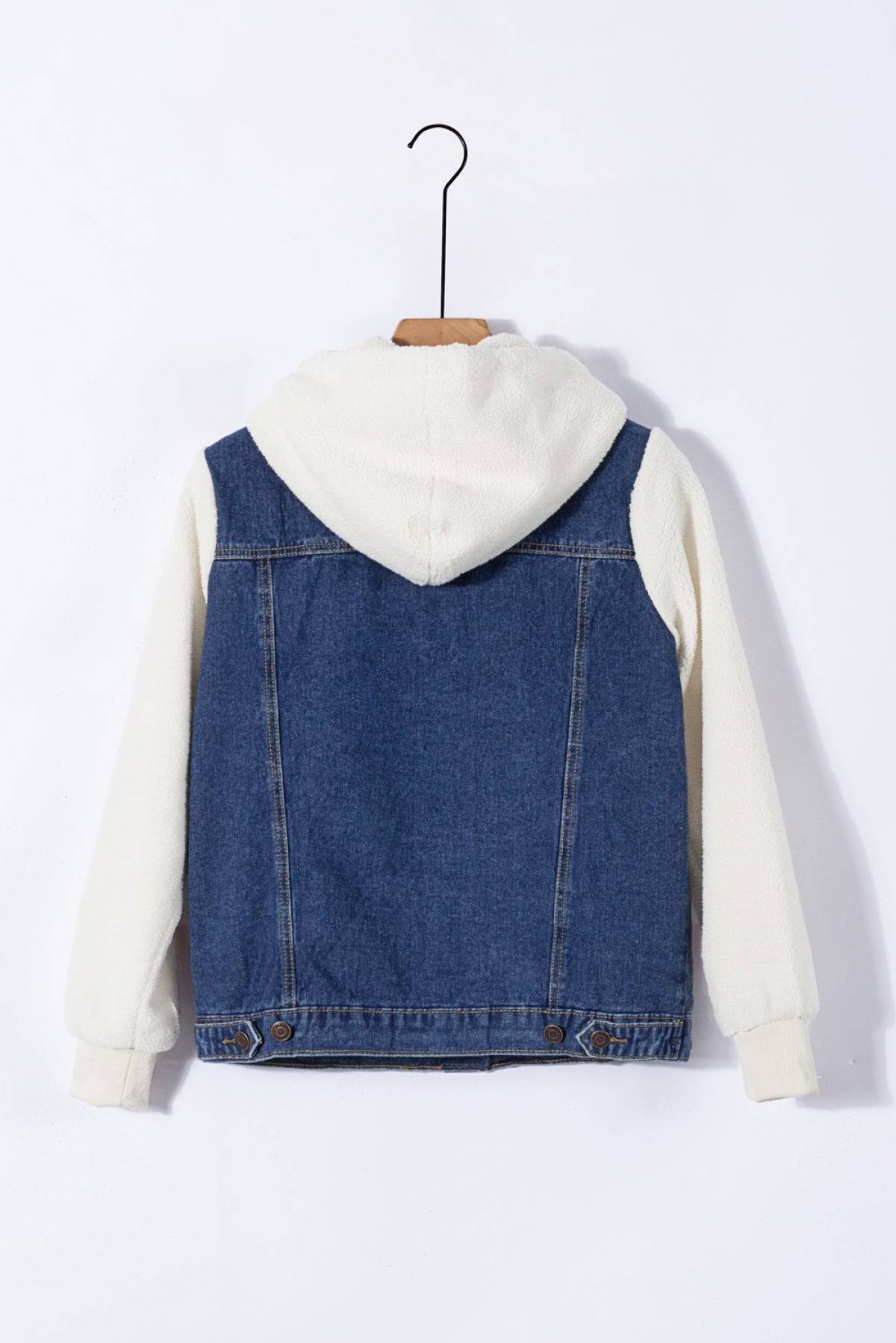 Sherpa Denim Splicing Buttoned Jacket Kiwidrop