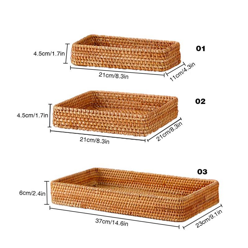 Rattan Wicker Woven Storage Fruit Basket Zendrop